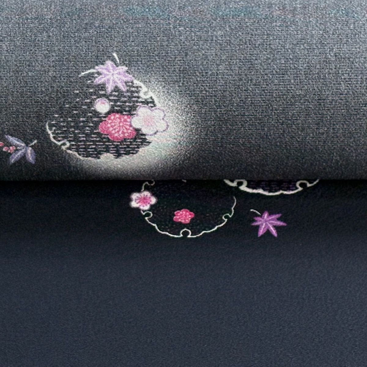 反物 秀品 小紋 雪輪 梅 墨色 正絹 【中古】 - メルカリ