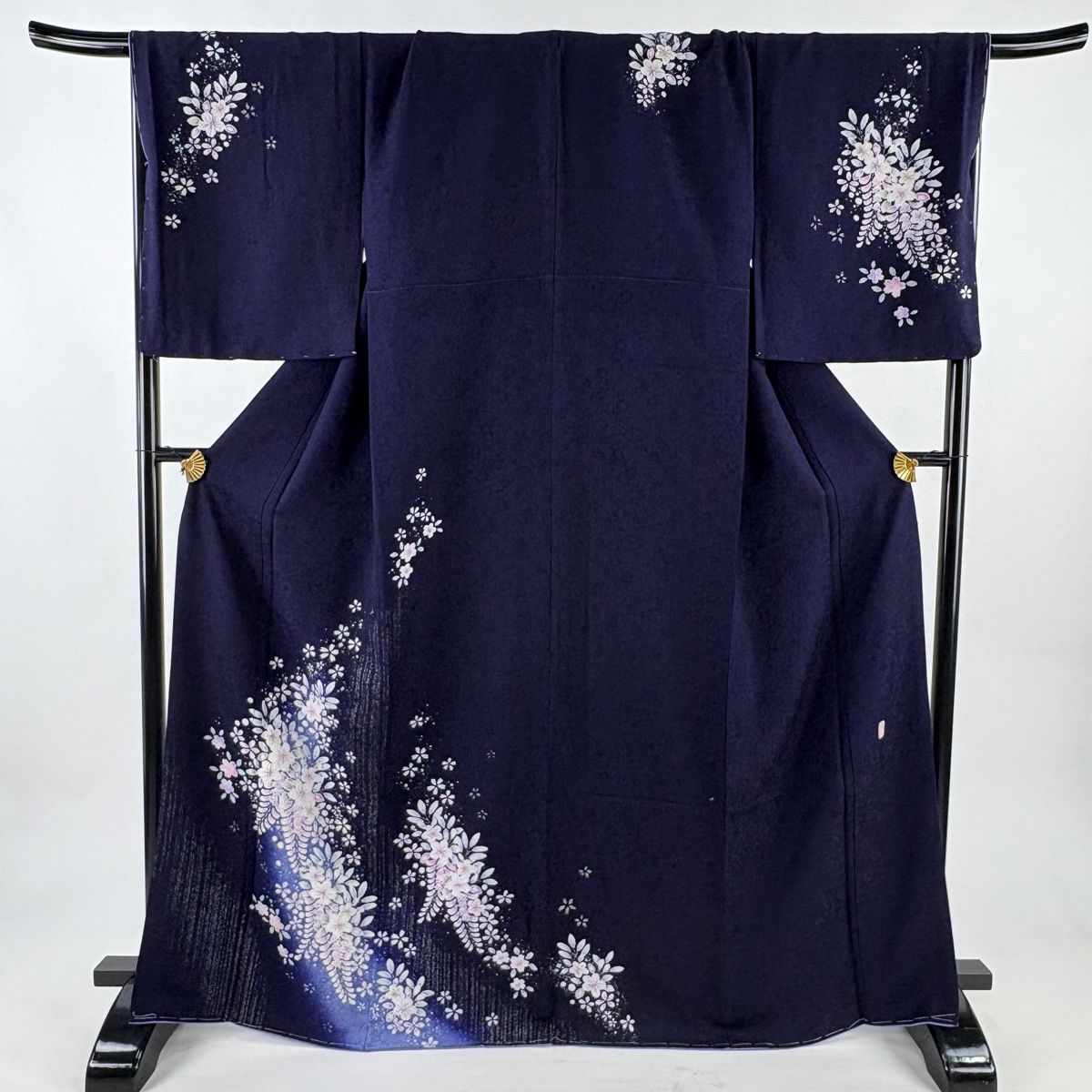 美品】 付下げ 身丈168cm 裄丈71cm L 袷 翠山工房 やまと 落款 桜 絞り