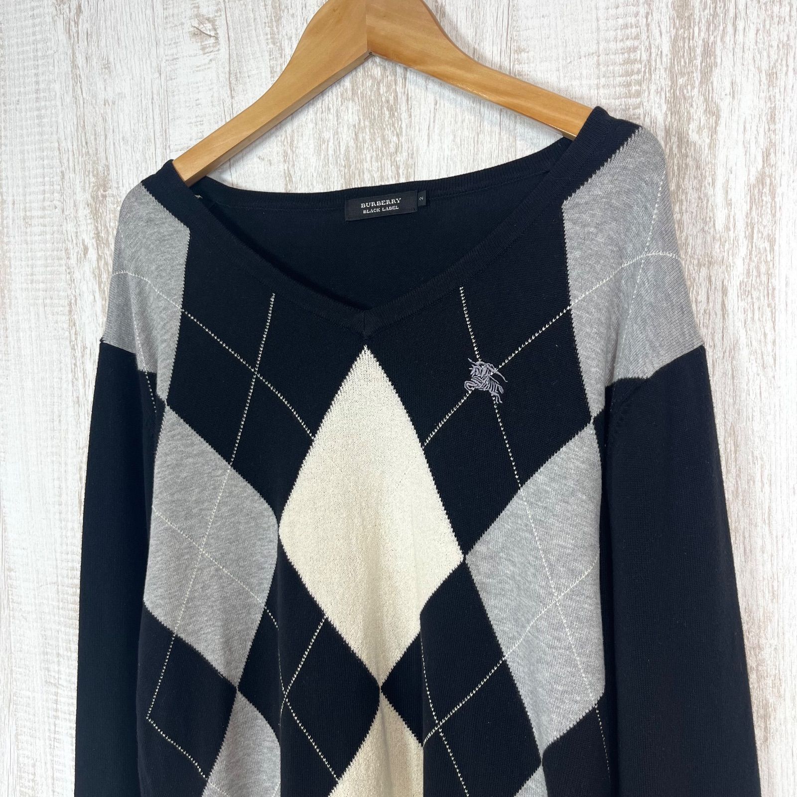 BURBERRY BLACK LABEL バーバリーブラックレーベル ホースロゴ刺繍 