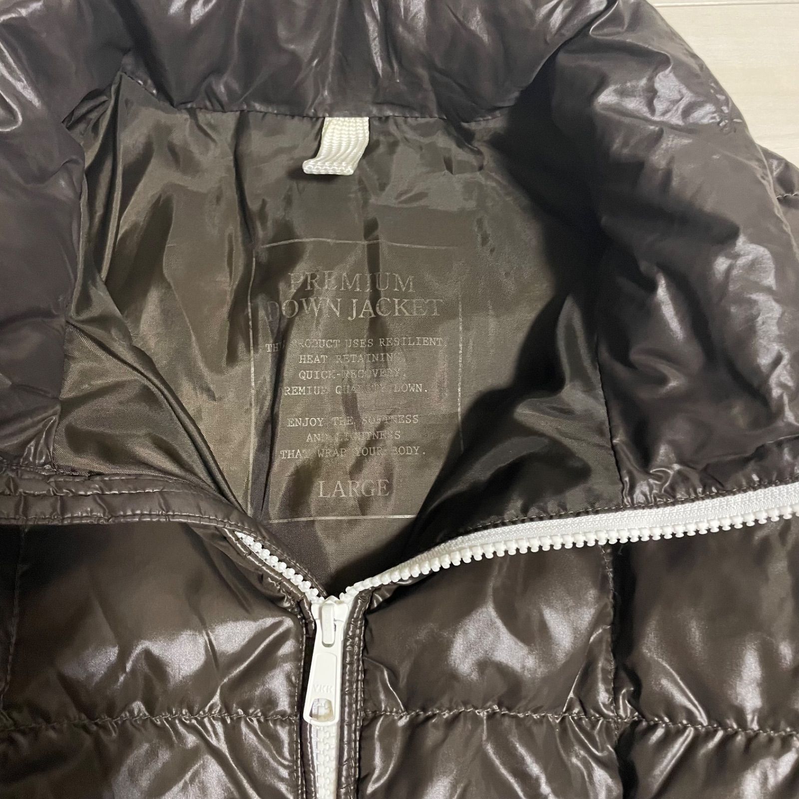 古着】 00s UNIQLO ユニクロ プレミアムダウンジャケット L ダーク 