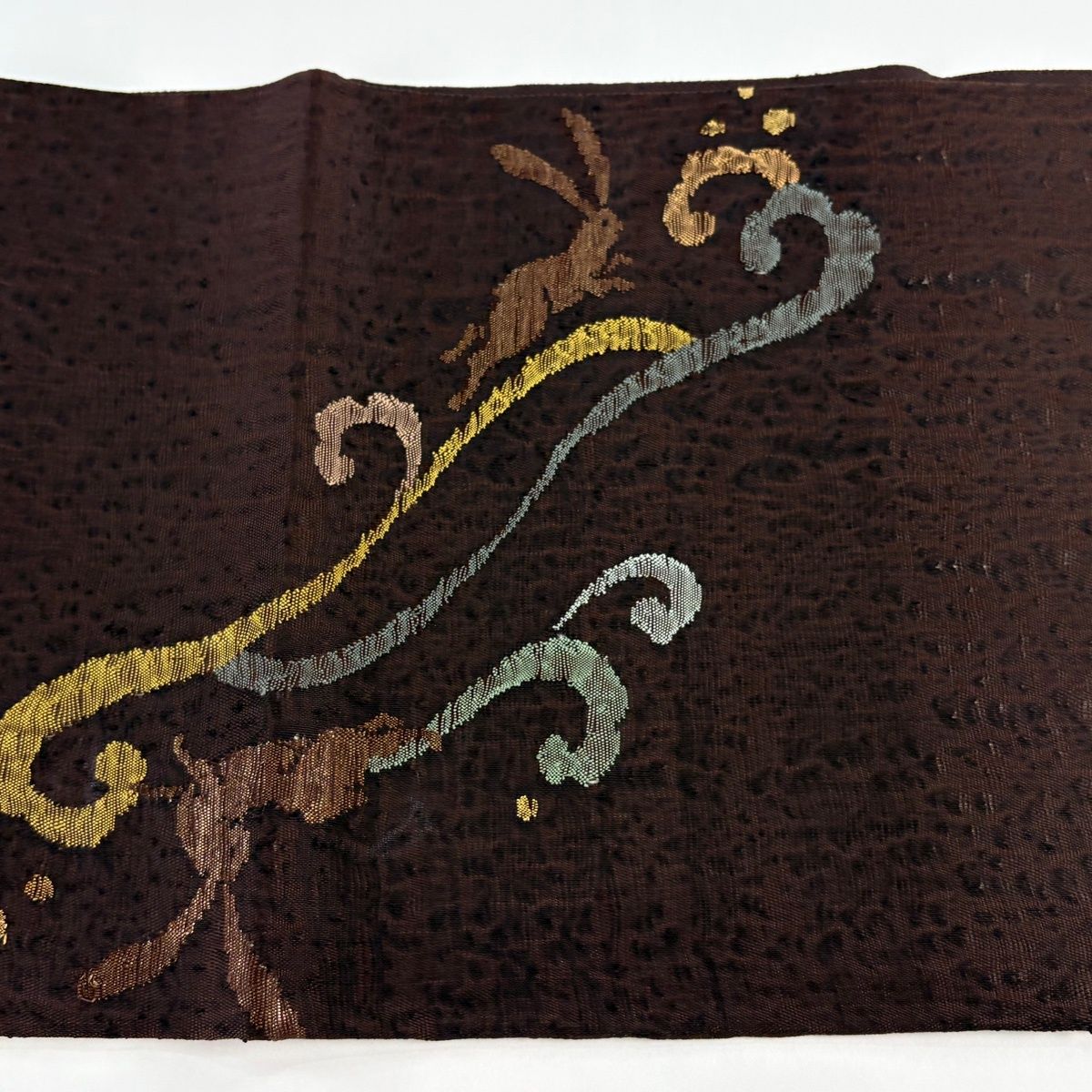 専用ページ　正絹　お太鼓袋帯【飛び柄　うさぎ】 楽天市場】【最大1000円OFFクーポン】【うさぎ】正絹 創作刺繍 九寸