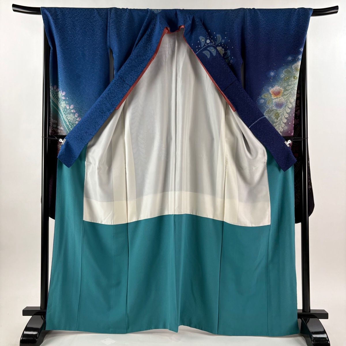 振袖 紺色 辻ヶ花 正絹 【中古】 身丈162cm 裄丈66.5cm 振袖 紺色 辻ヶ花 正絹 身丈162cm 裄丈66.5cmの通販はau PAY