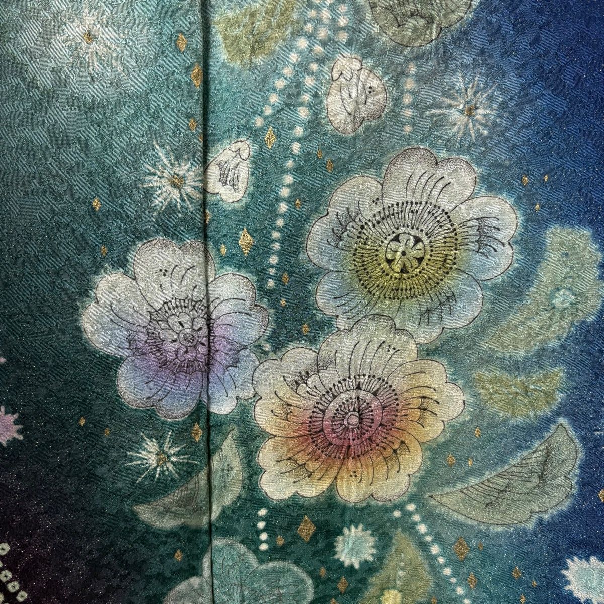 振袖 紺色 辻ヶ花 正絹 【中古】 身丈162cm 裄丈66.5cm 振袖 紺色 辻ヶ花 正絹 身丈162cm 裄丈66.5cmの通販はau PAY