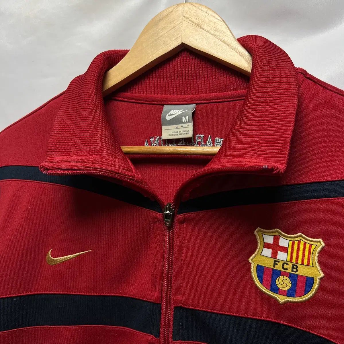 正規品/100 NIKE バルセロナ 07-08 バーガンディ トレーナー ジップ
