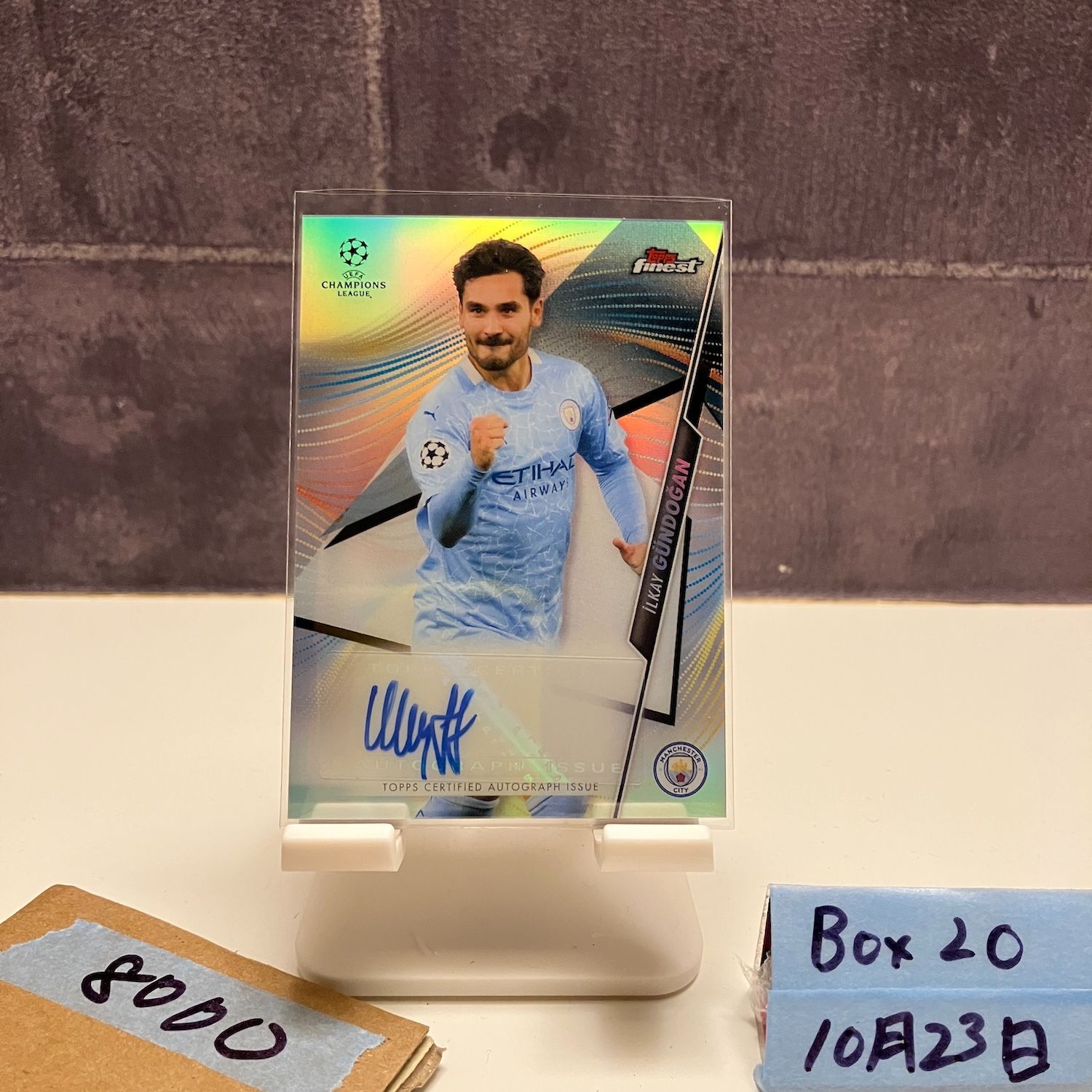 2020-21 Topps Finest Ilkay Gundogan 直筆サインカード Manchester