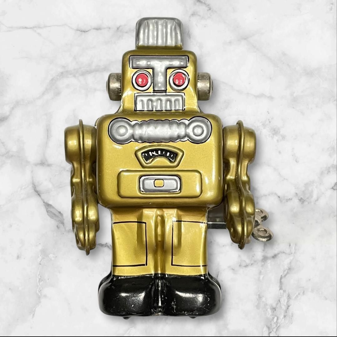 ブリキ ロボット ゼンマイ式 日本製 レトロ ビンテージ 箱付き - メルカリ