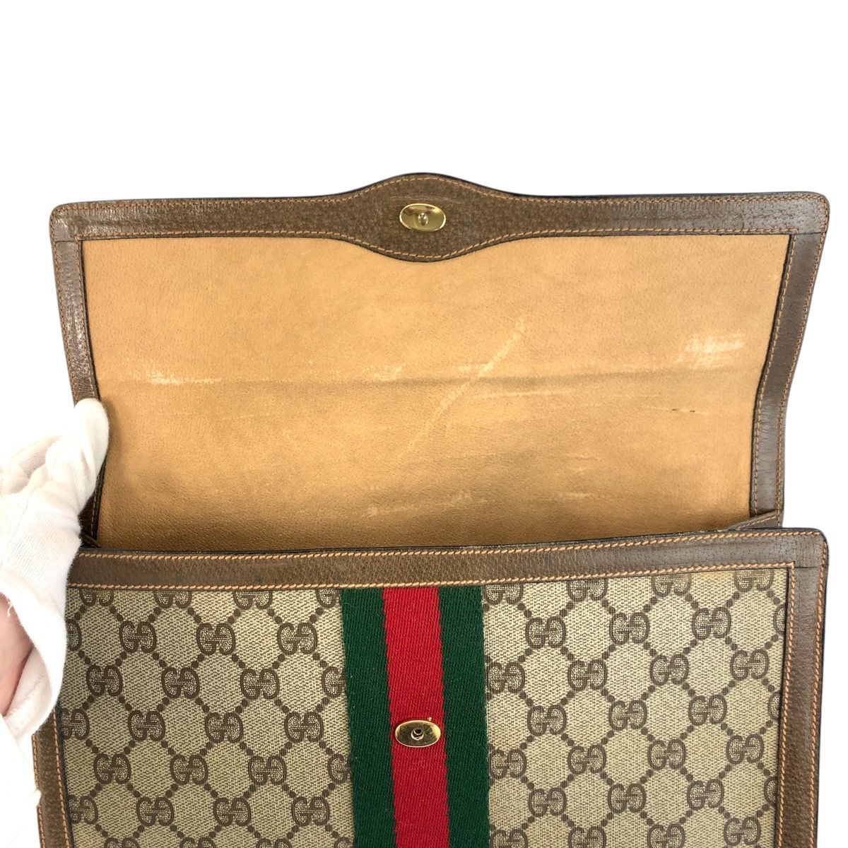 美品 GUCCI グッチ ヴィンテージ シェリーライン GGスプリーム