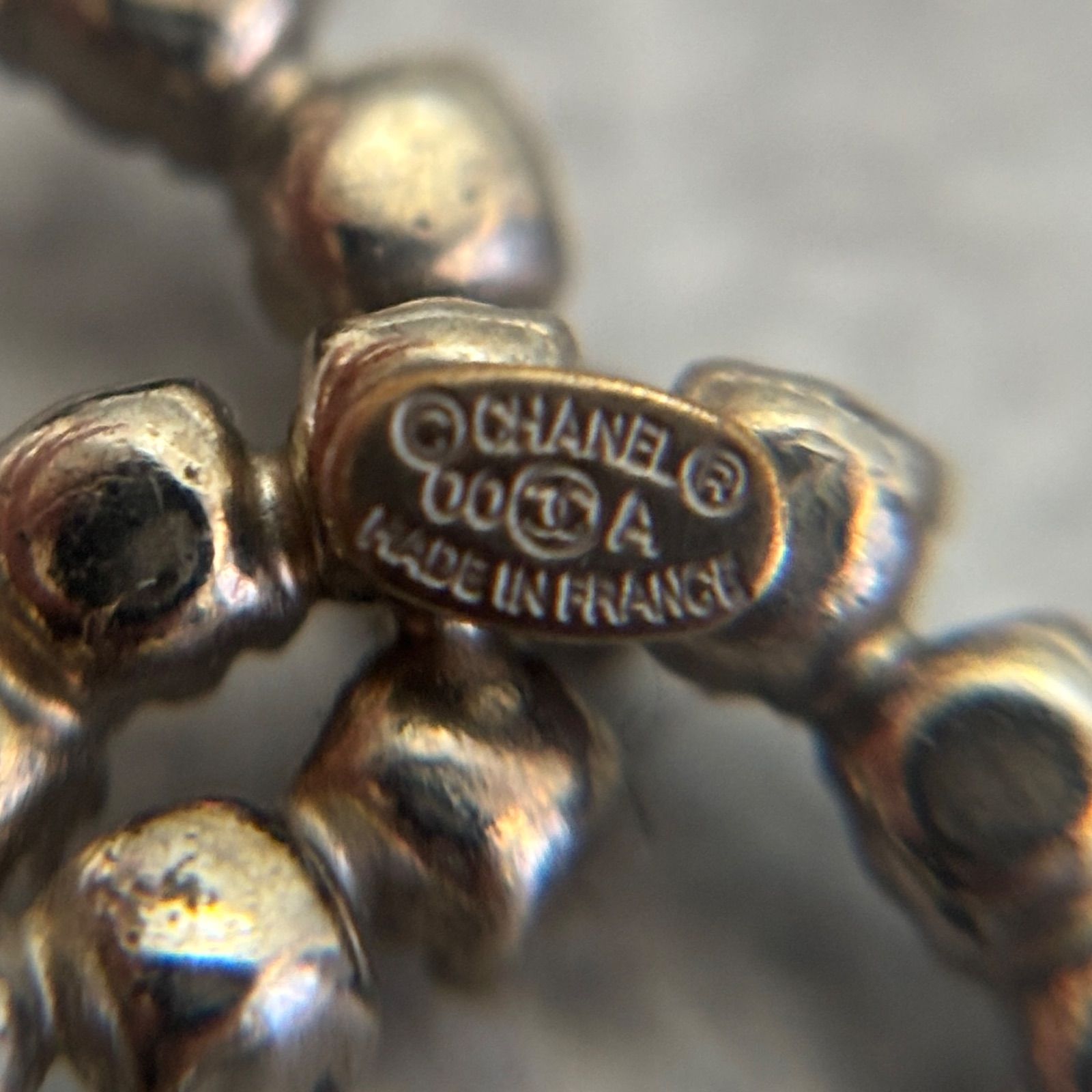 CHANEL シャネル ピアス ココマーク ラインストーン シルバー 00A 片耳
