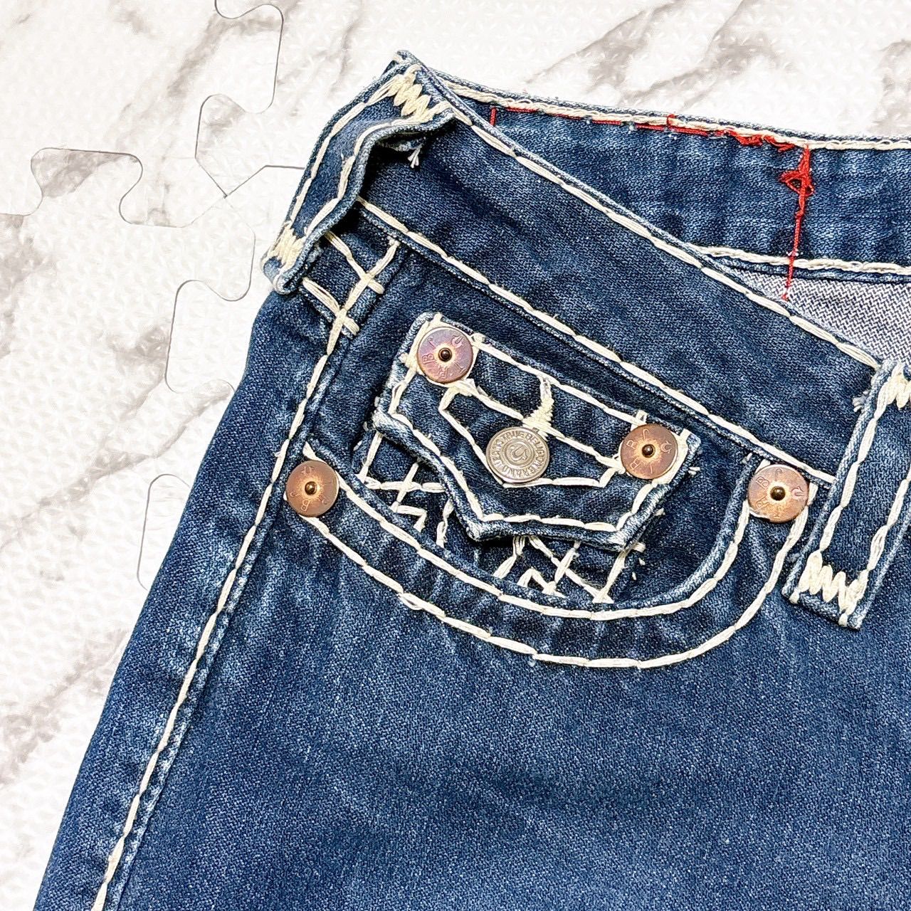 true religion joey super T 28 トゥルーレリジョン デニム USA製 白