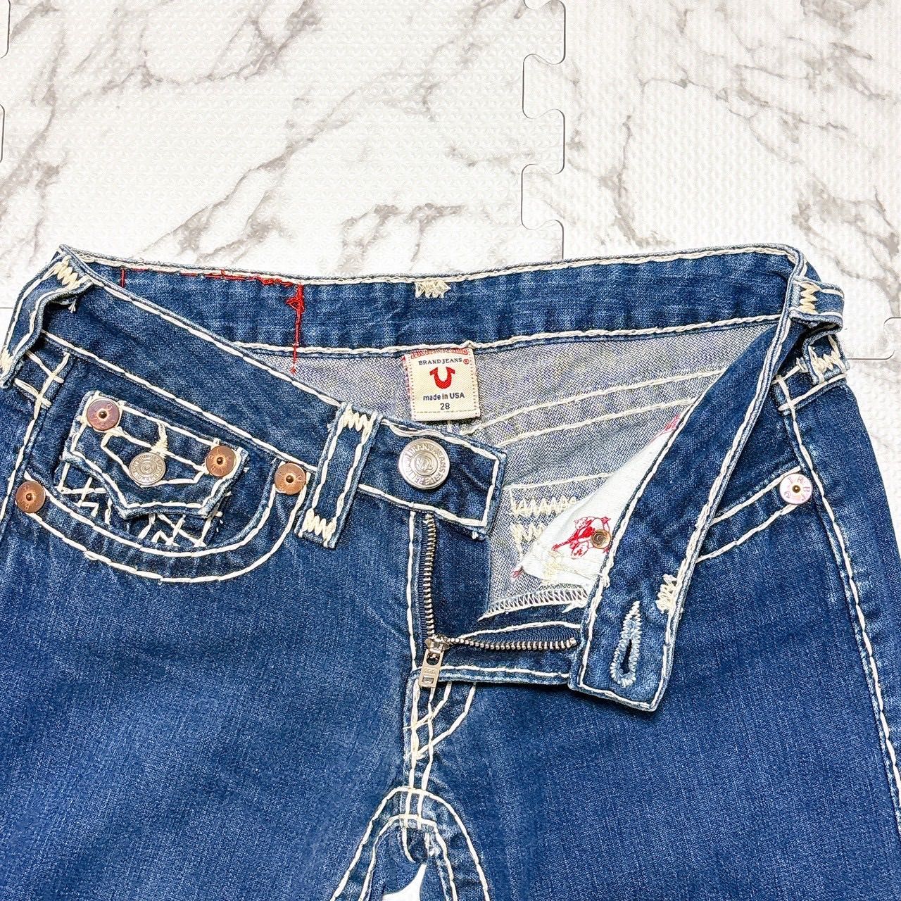 true religion joey super T 28 トゥルーレリジョン デニム USA製 白