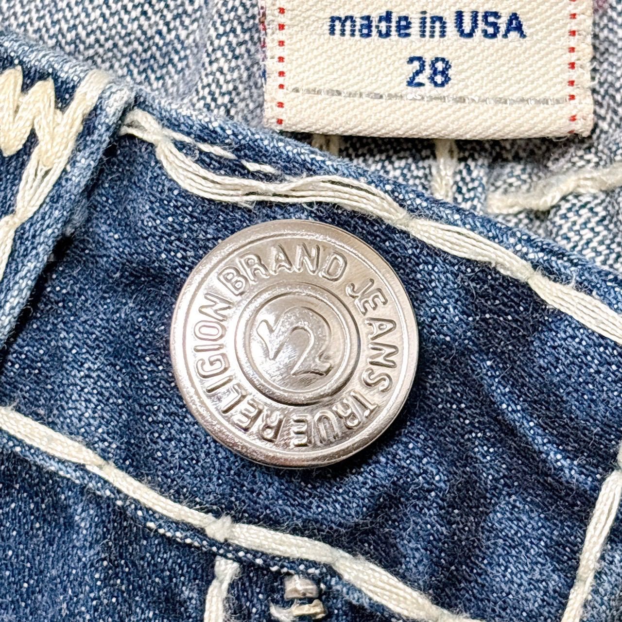 true religion joey super T 28 トゥルーレリジョン デニム USA製 白 