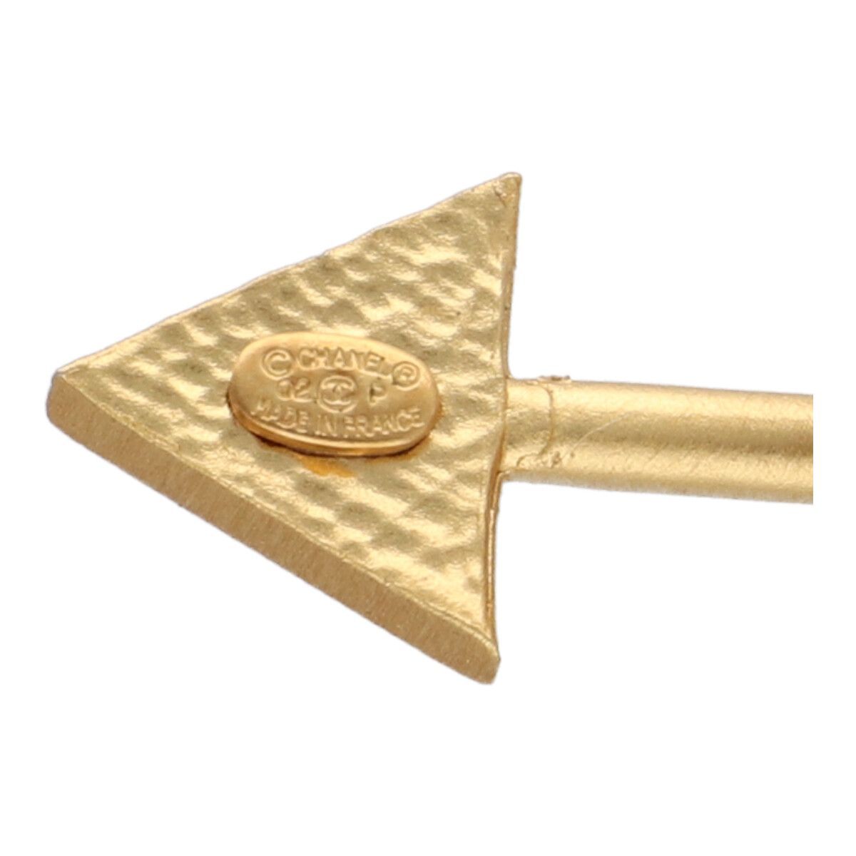 中古】 CHANEL シャネル ハート アロー ココマーク ブローチ ゴールド 