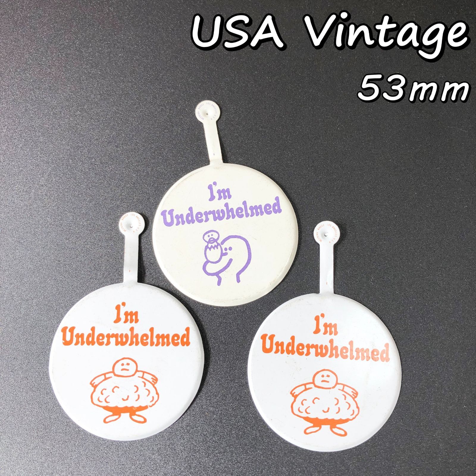 缶 バッジ アメリカ 輸入雑貨 ビンテージ 53mm 『 3個 セット (C3