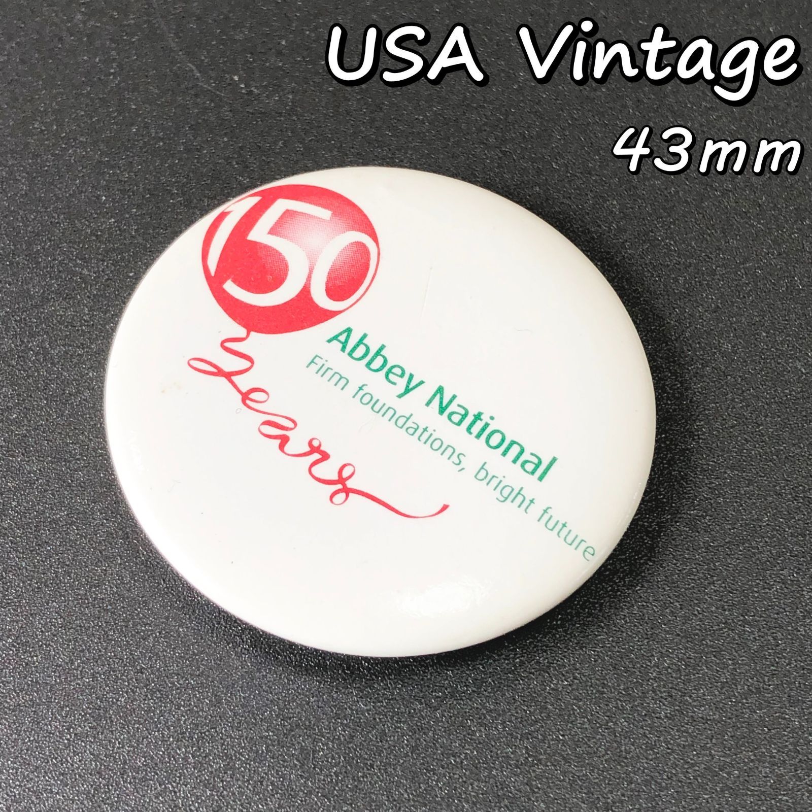 缶 バッジ アメリカ 輸入雑貨 ビンテージ 43mm 『 アビーナショナル