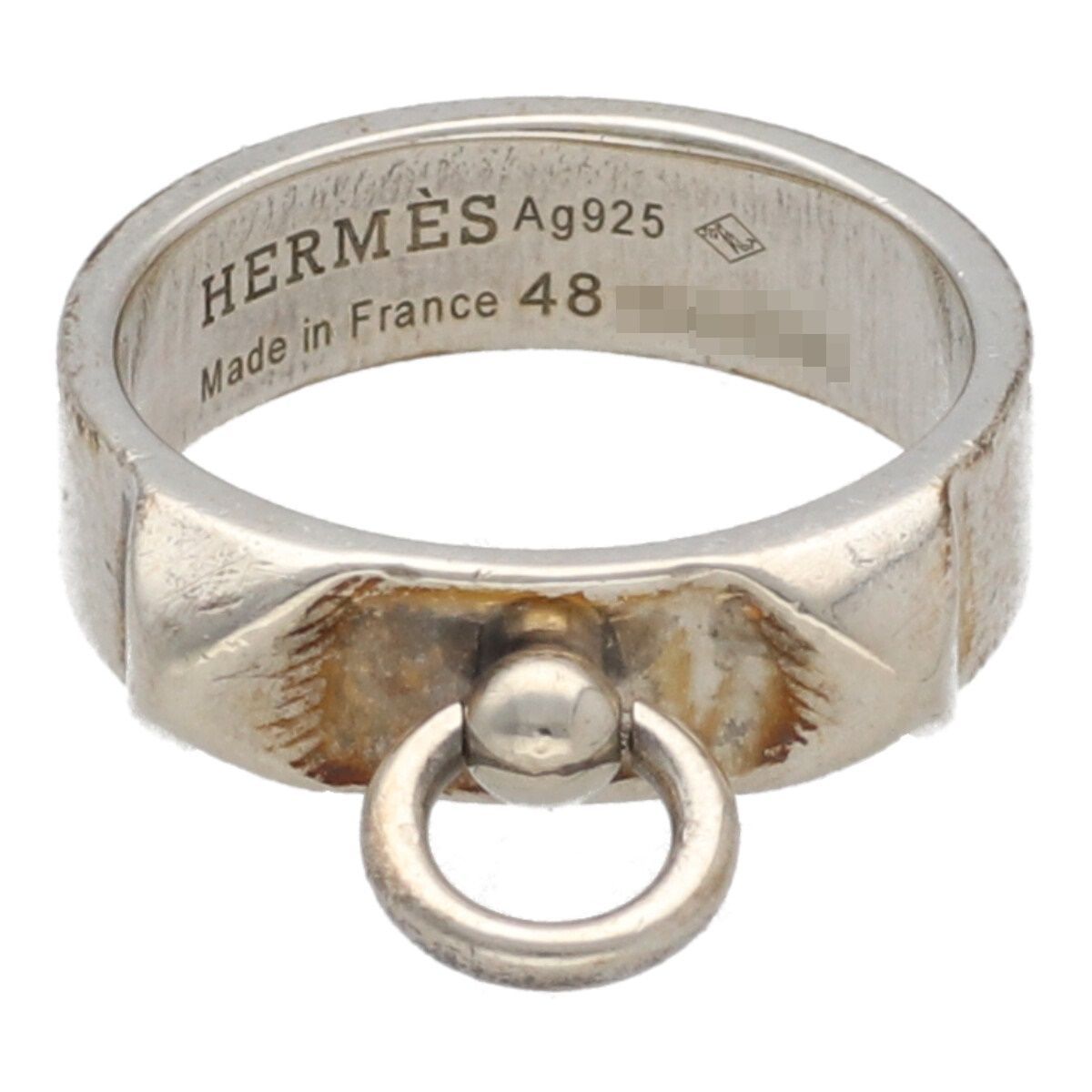 中古】 HERMES エルメス コリエドシアン PM リング 48 8号 Ag925 