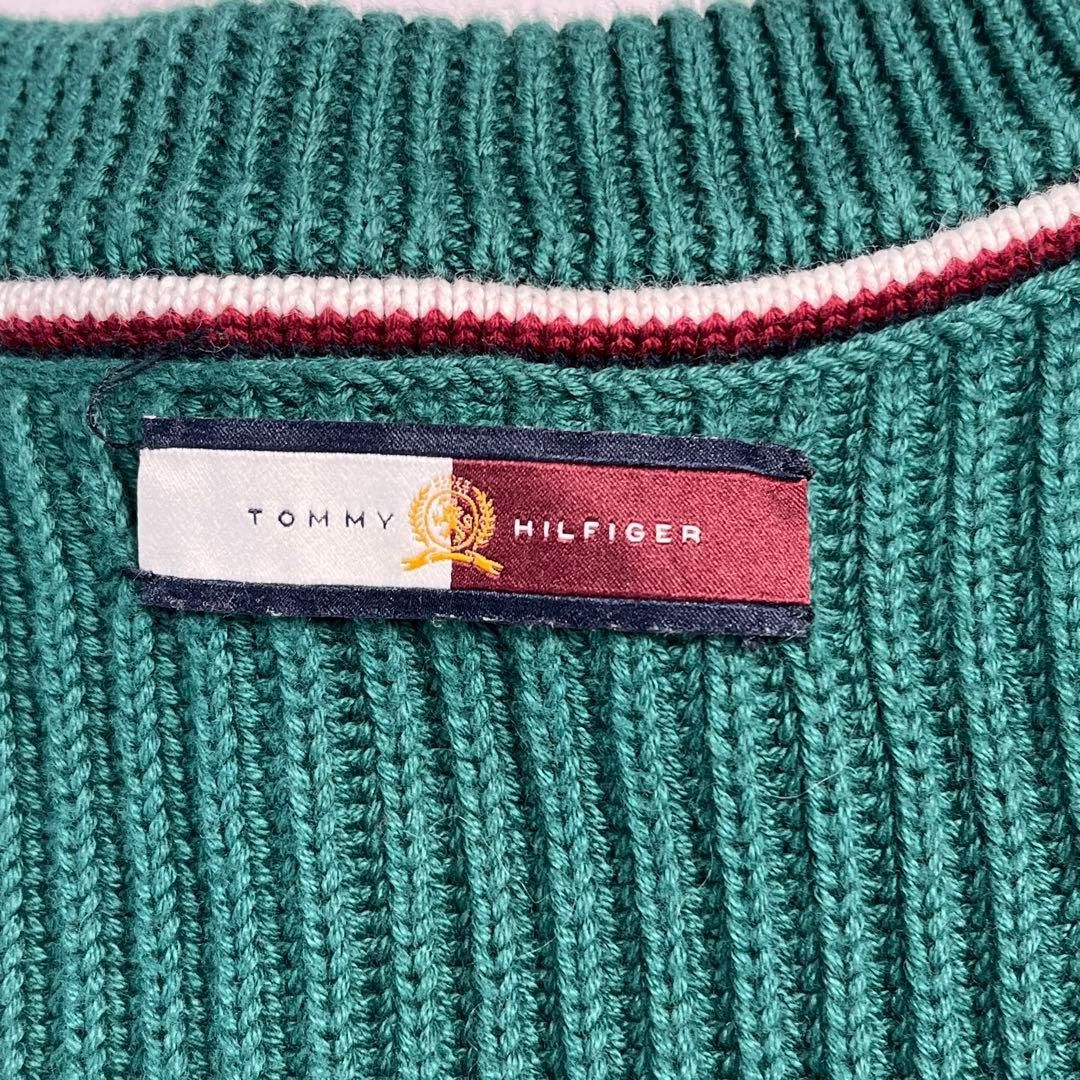 TOMMY HILFIGER ニット カーディガン 豪華刺繍 金ボタン - メルカリ