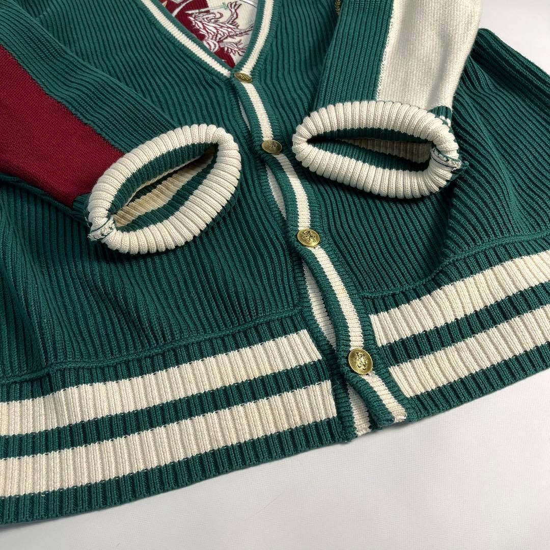 TOMMY HILFIGER ニット カーディガン 豪華刺繍 金ボタン - メルカリ