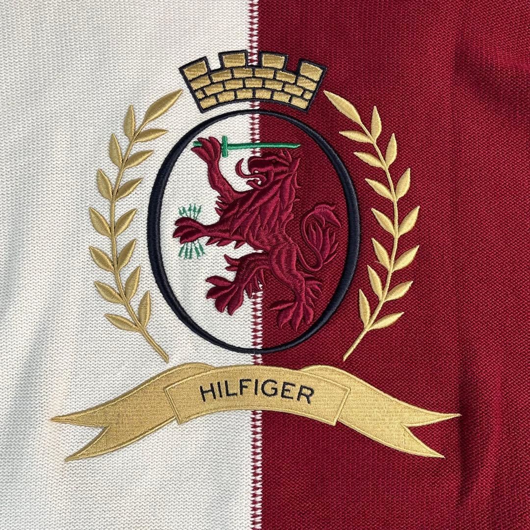 TOMMY HILFIGER ニット カーディガン 豪華刺繍 金ボタン - メルカリ