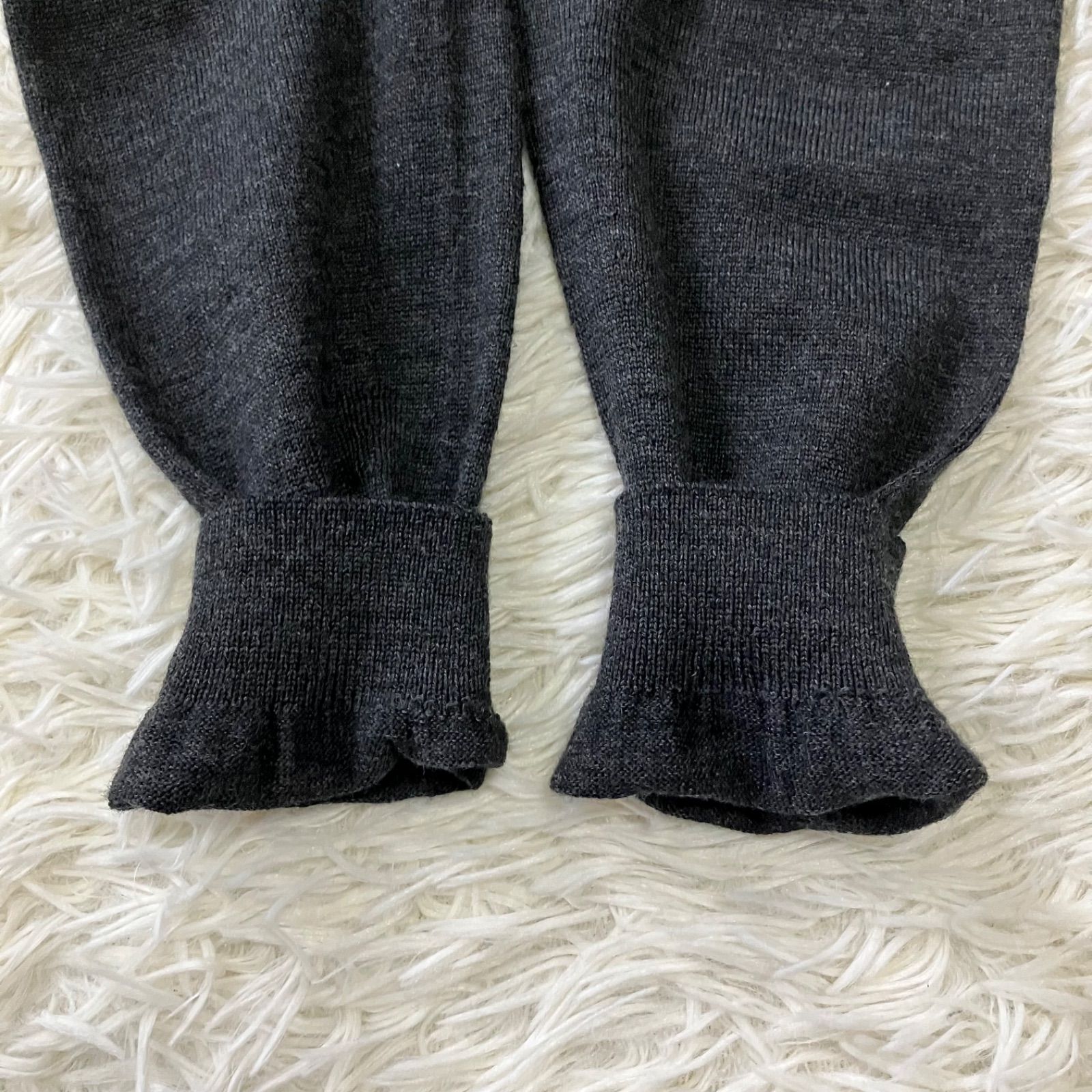 美品 iines ベビーモヘヤブレンドのロングニットワンピース マルチ