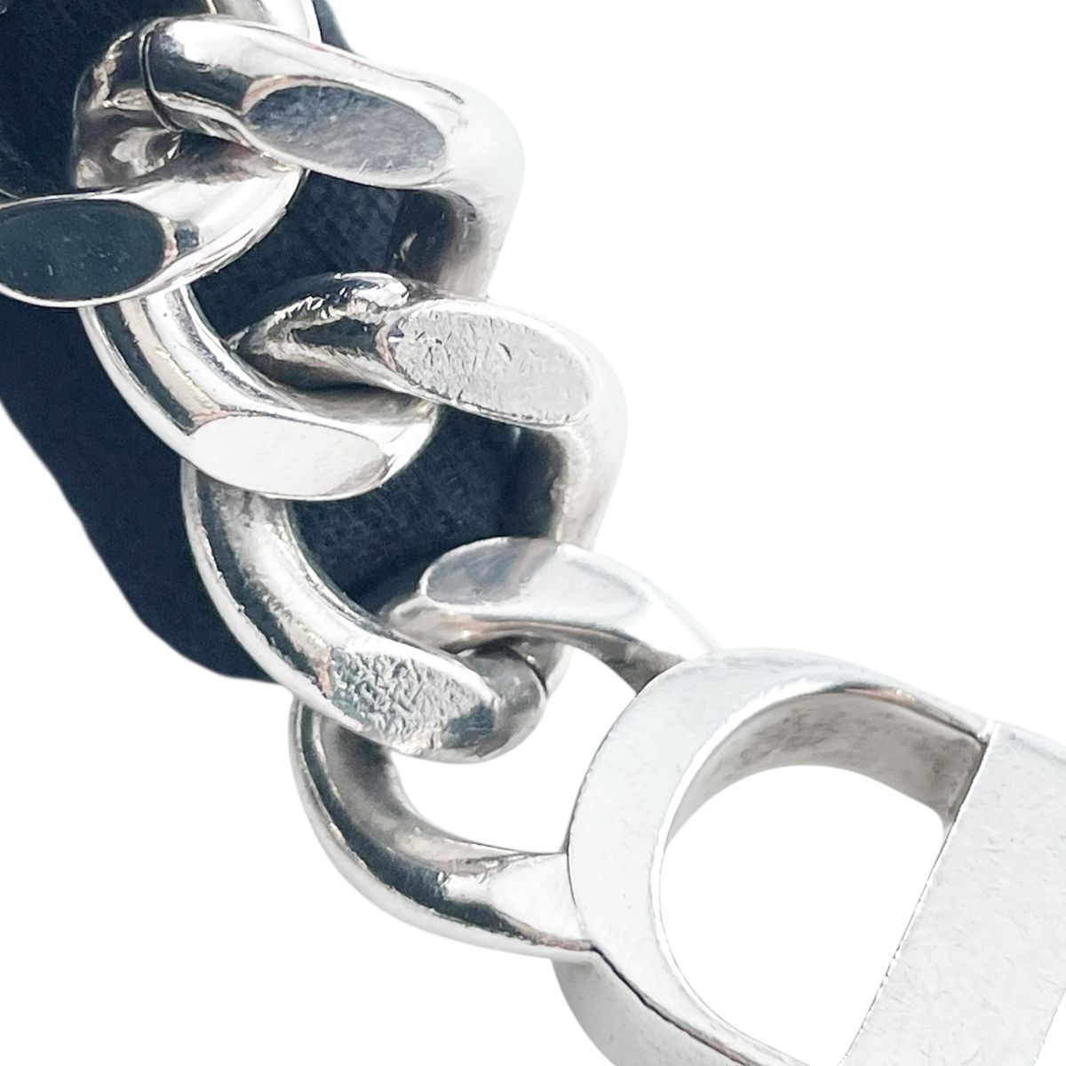 中古】Dior ディオール CD ICON チェーンリンク ネックレス シルバー 