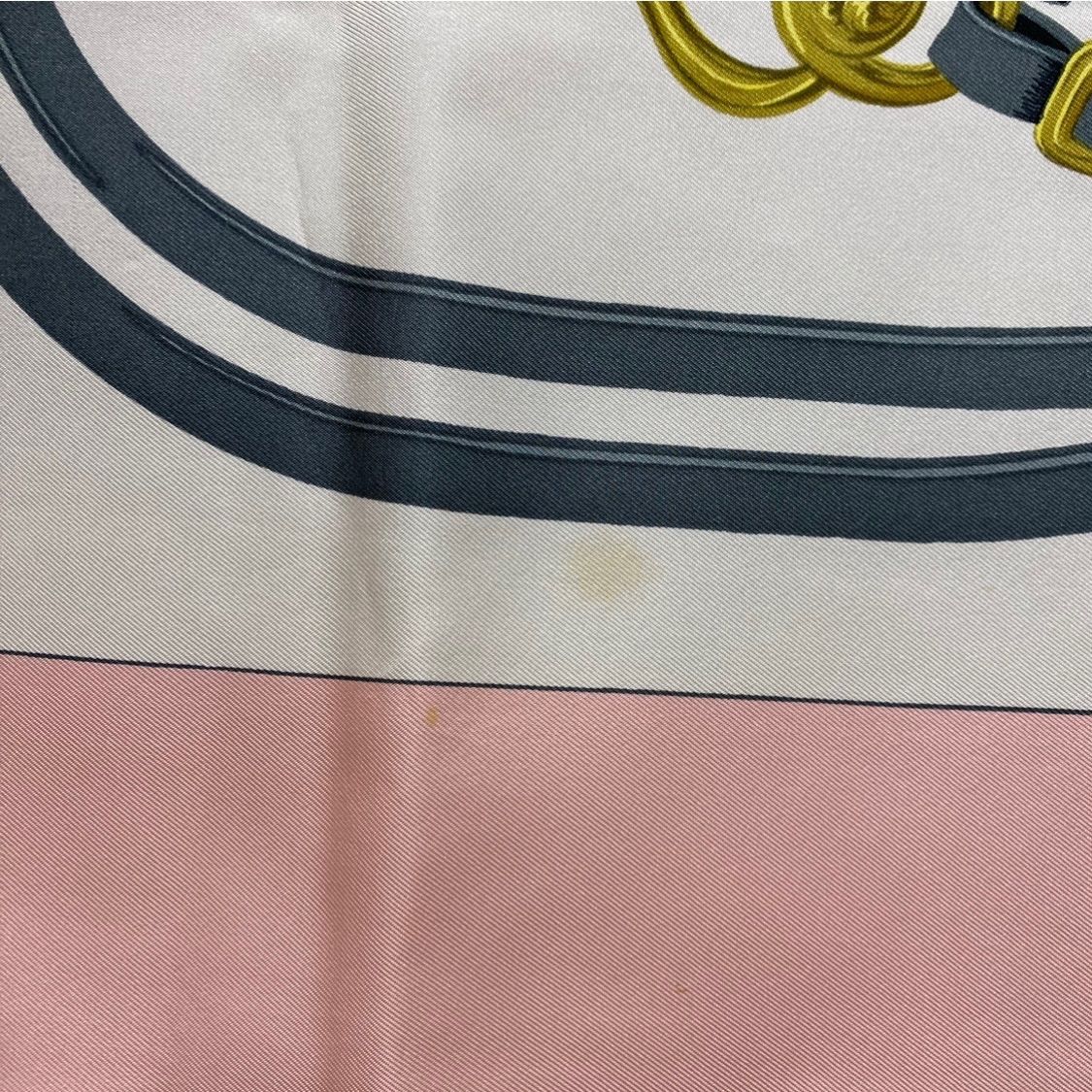 エルメス カレ90 BRIDES de GALA シルクスカーフ 式典用馬勒 ピンク