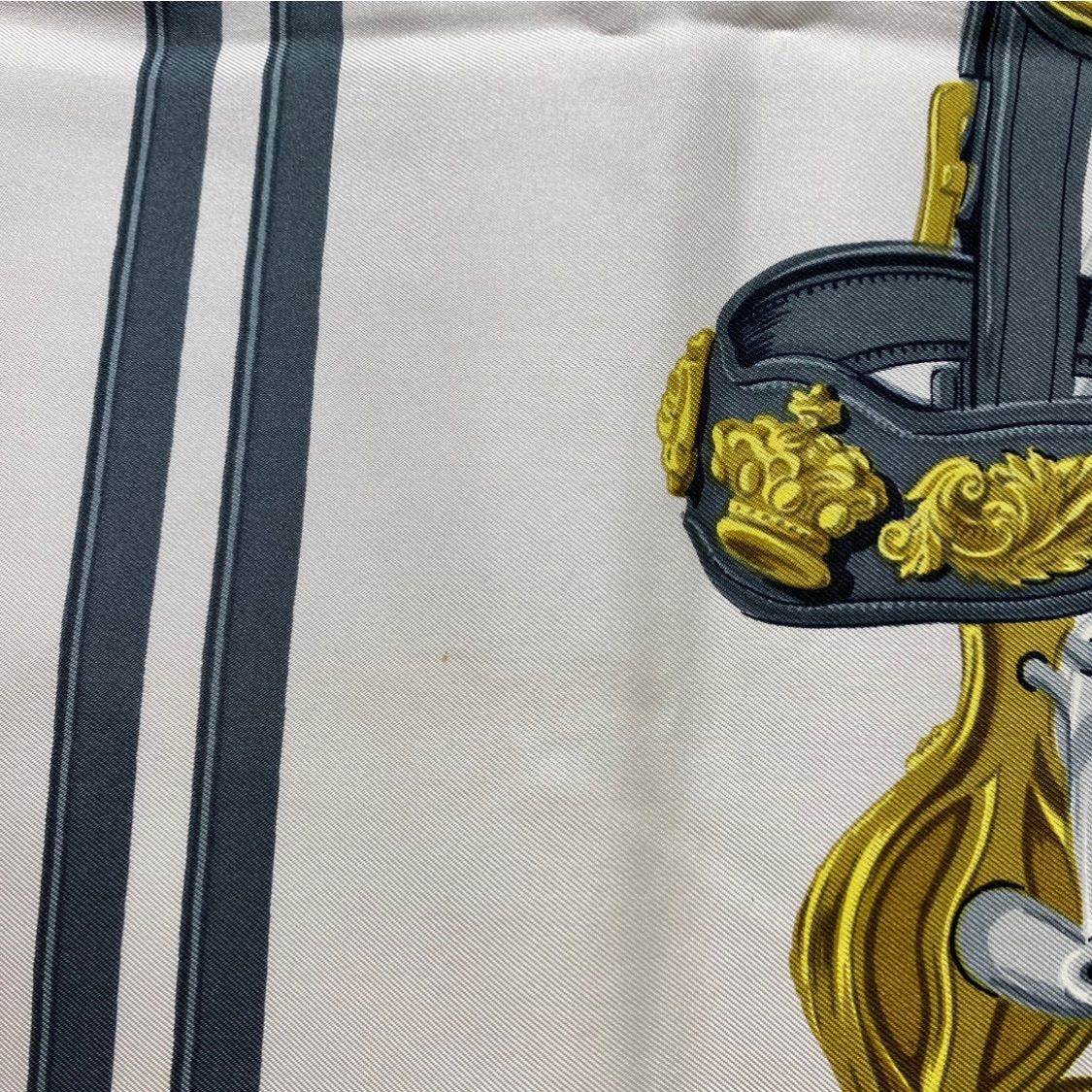 エルメス カレ90 BRIDES de GALA シルクスカーフ 式典用馬勒 ピンク