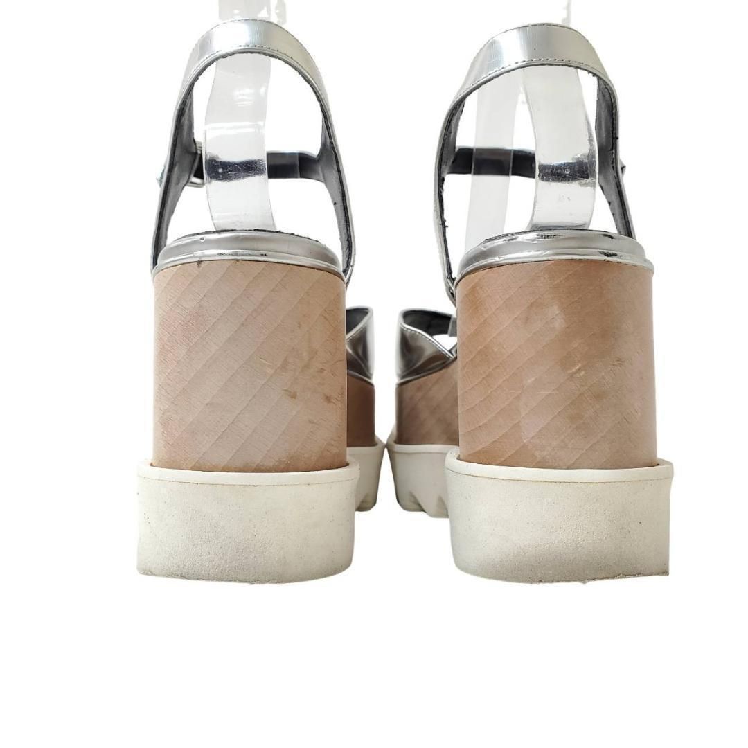 ステラマッカートニー 厚底 サンダル ステラマッカートニー エリス 厚底サンダル シルバー EU35 22.5cm