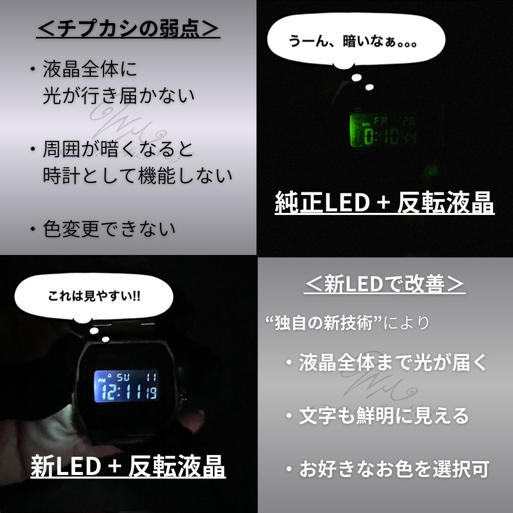 新品未使用 CASIO チプカシ A158WEA-9JH 『反転液晶＋ホワイトLED
