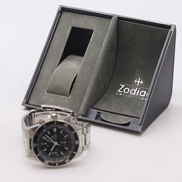  稼働 ゾディアック クロノグラフ 406 31 11 AT 自動巻 ブラック文字盤 メンズ腕時計 2000000 1NBG MST ABC17873 ベーシックカラー 自動巻き時計 腕時計(アナログ)
