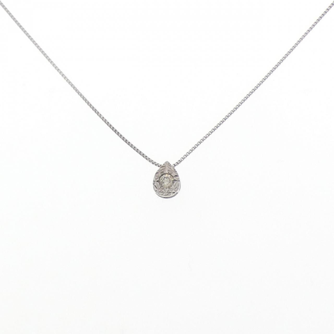 K10WG ダイヤモンド ネックレス 0.07CT 【公式通販】