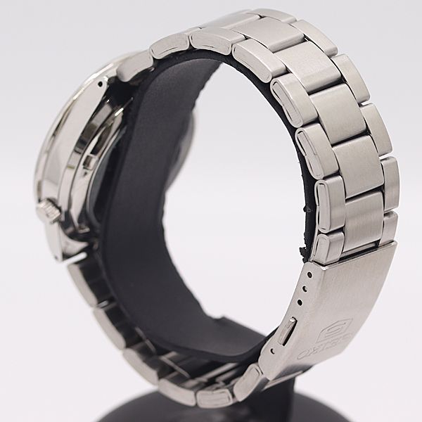  保 稼働 セイコー セイコー5 7S26 02T0 AT 自動巻 ブルー文字盤 メンズ腕時計 2000000 1NBG MST ABC17868 クルーネック 自動巻き時計 腕時計(アナログ)