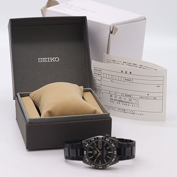  保 稼働 セイコー セイコー5 7S26 02T0 AT 自動巻 ブラック文字盤 メンズ腕時計 2000000 1NBG MST ABC17869 ワイドパンツ 自動巻き時計 腕時計(アナログ)