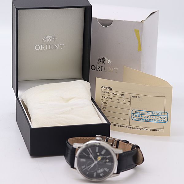  保 稼働 オリエント クラシックコレクション SUN MOON AK00 C0 A AT 黒文字盤 メンズ腕時計 2000000 1NBG MST ABC17882 高検索ワード 自動巻き時計 腕時計(アナログ)