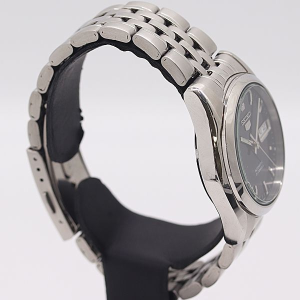  稼働 セイコー セイコー5 7S26 01V0 AT 自動巻 ブルー文字盤 メンズ腕時計 2000000 1NBG MST ABC17883 カーキ系 自動巻き時計 腕時計(アナログ)