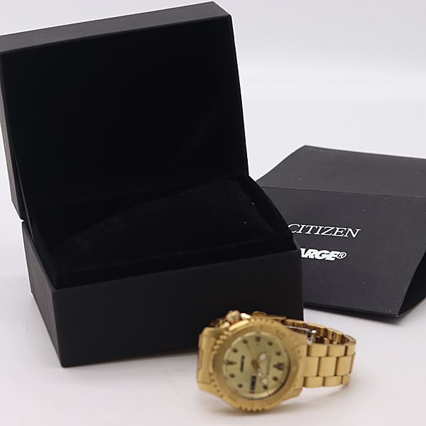 ゴールド文字盤 メンズ腕時計