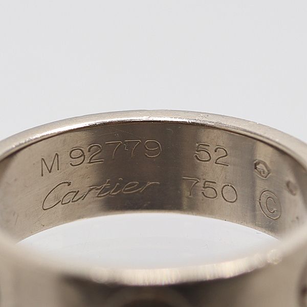 カルティエ ラブ リング 指輪 750 WG 6.9g 52 M92779 アクセサリー