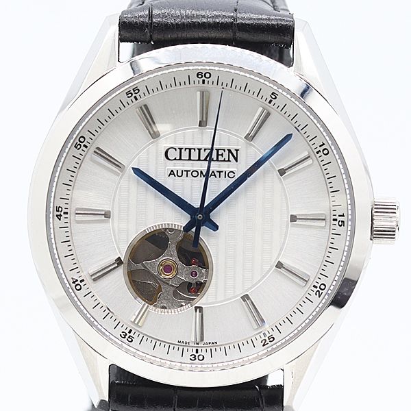 保 稼働 シチズン メカニカル 8229 A17WW02 AT 自動巻 シルバー文字盤 メンズ腕時計 2011000 1MGY ABC17933 SMZ