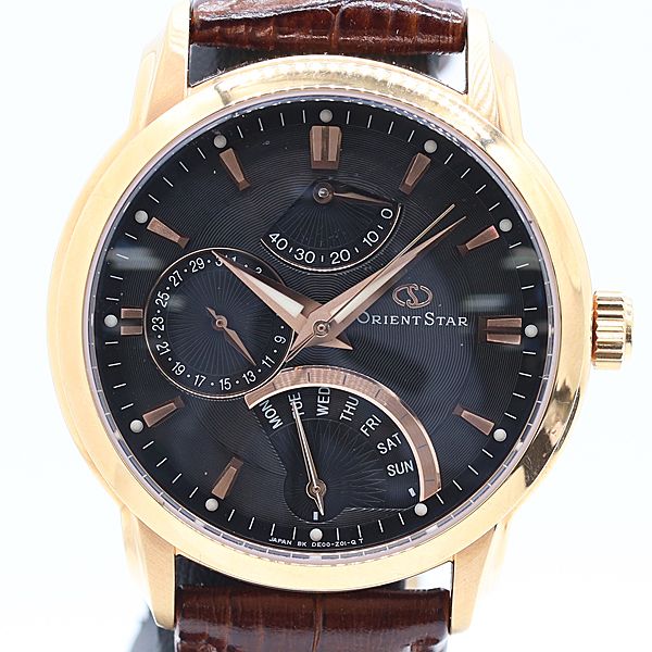 保 箱 替えベルト付 稼働 オリエントスター レトログラード DE00 E1 B AT 自動巻 黒文字盤 メンズ腕時計 2011000 1MGY ABC17937 SMZ