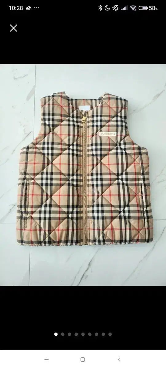 バーバリー キッズ チェック キルティング ベスト 10Y - メルカリ