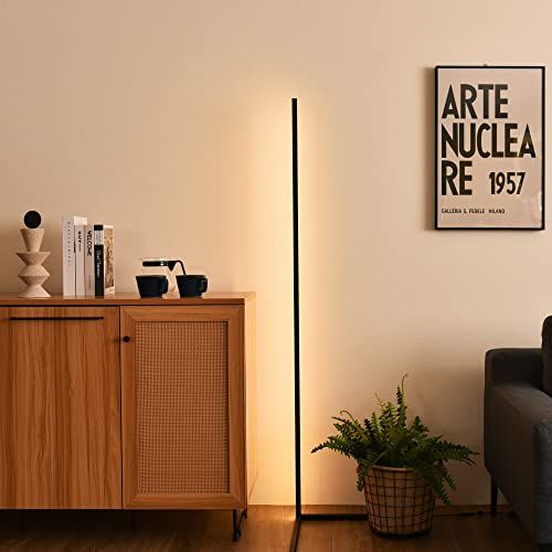 VENTOTA フロアライト フロアタンド リモコン付き スタンドライト コーナー照明 LED 間接照明 おしゃれフロアランプ 調光調色 フットスイッチ搭載 モダン 部屋の角 Mioti WH m