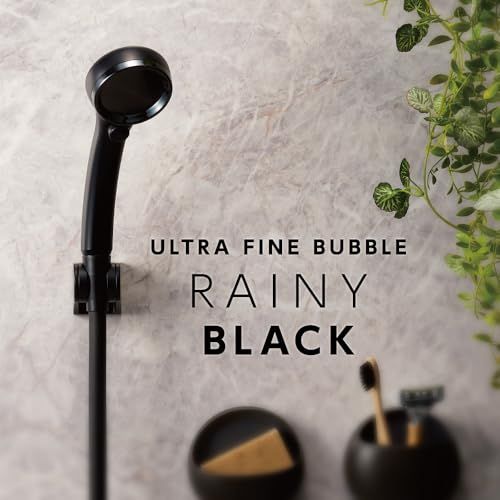 SANEI サンエイ ウルトラファインバブルシャワーヘッド レイニーブラック 日本製 細水流 手元ストップ 節水率50 マットブラック PS 3136 80 XA MD m
