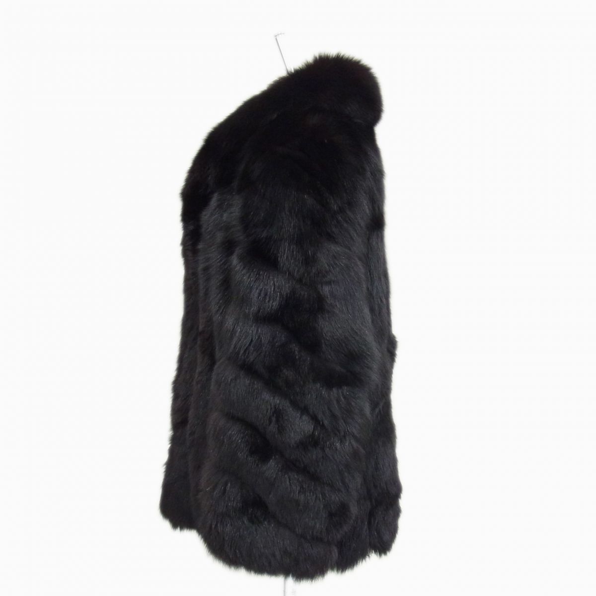 高級毛皮◇FOX FUR フォックス毛皮コート ブラック 黒狐 ゴージャス