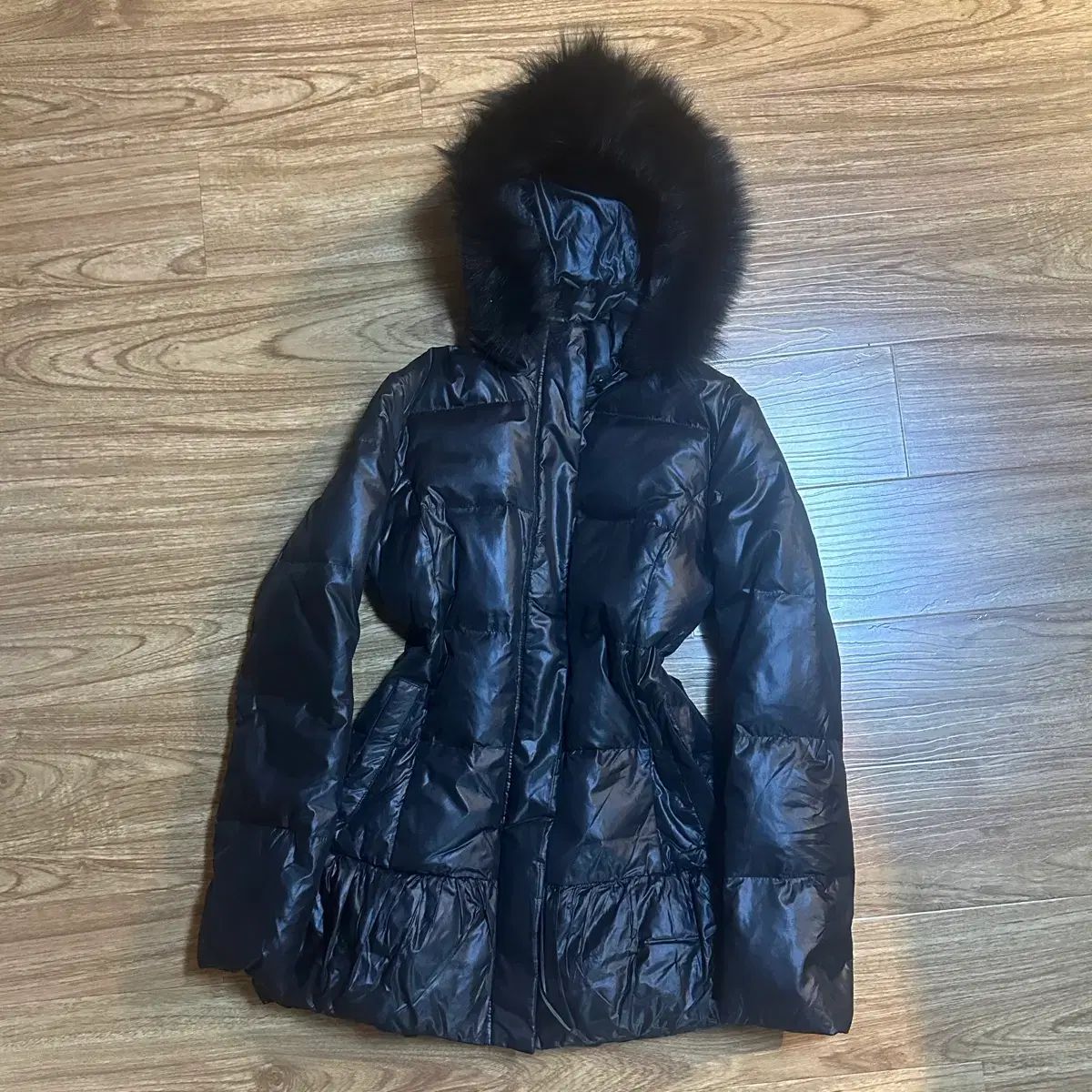 ヴィンテージ ブラック ファー ダウン コート 姉ギャル ロギャル 公겜