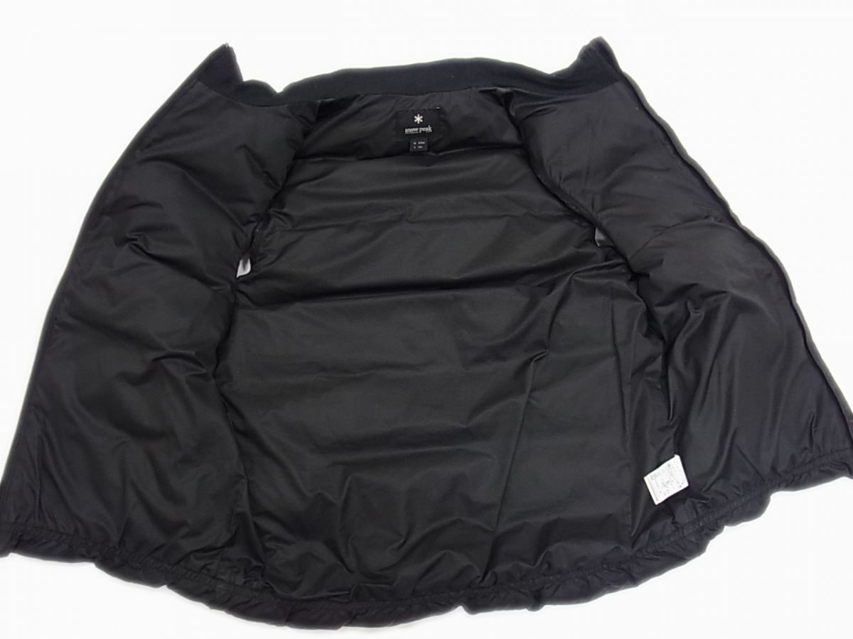 ◇ PEAK  JK-16AU008 ダウンベスト シワ加工 ブラック スノーピーク 羽毛 メンズ アウトドア キャンプ ◇SNOW PEAK JK-16AU008 ダウンベスト シワ加工 ブラック スノーピーク