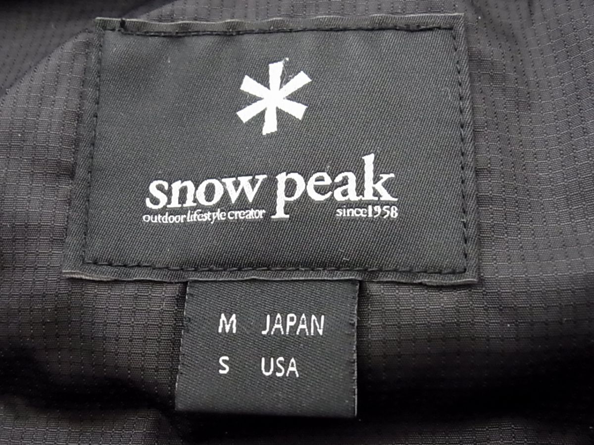 ◇SNOW PEAK JK-16AU008 ダウンベスト シワ加工 ブラック スノーピーク