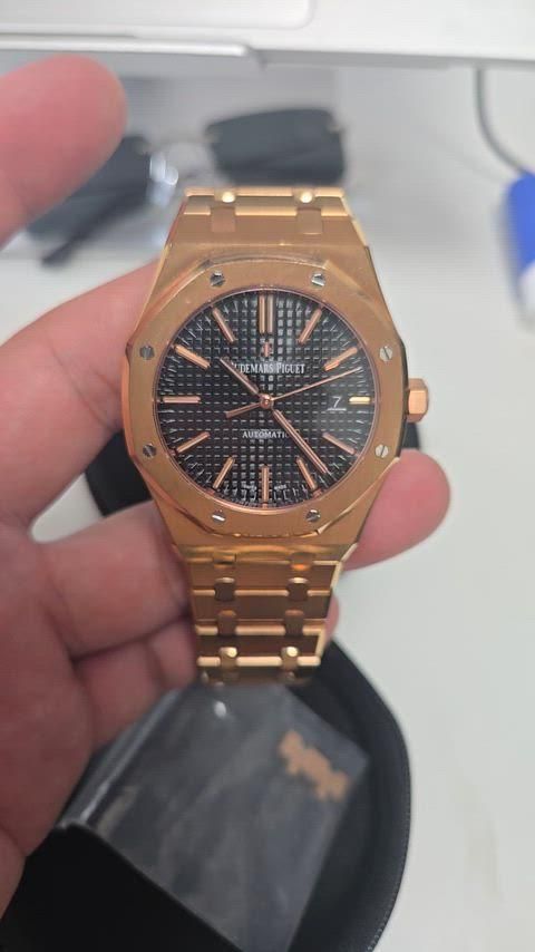  ZF AP AUDEMARS PIGUET オーデマピゲ 15400 ローズゴールド ワンポイント 自動巻き時計 腕時計(アナログ)