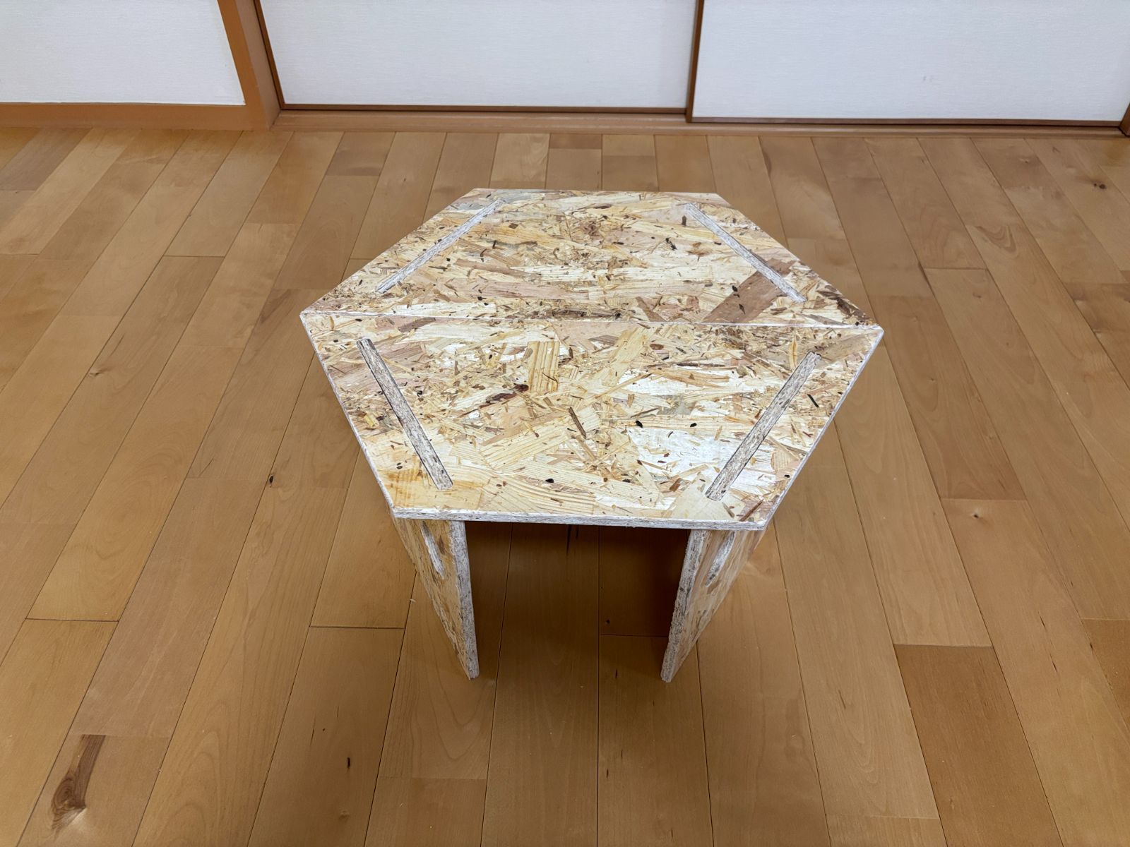 中サイズ OSB板 ヘキサゴンテーブル 2個セットヘキサテーブル 囲炉裏