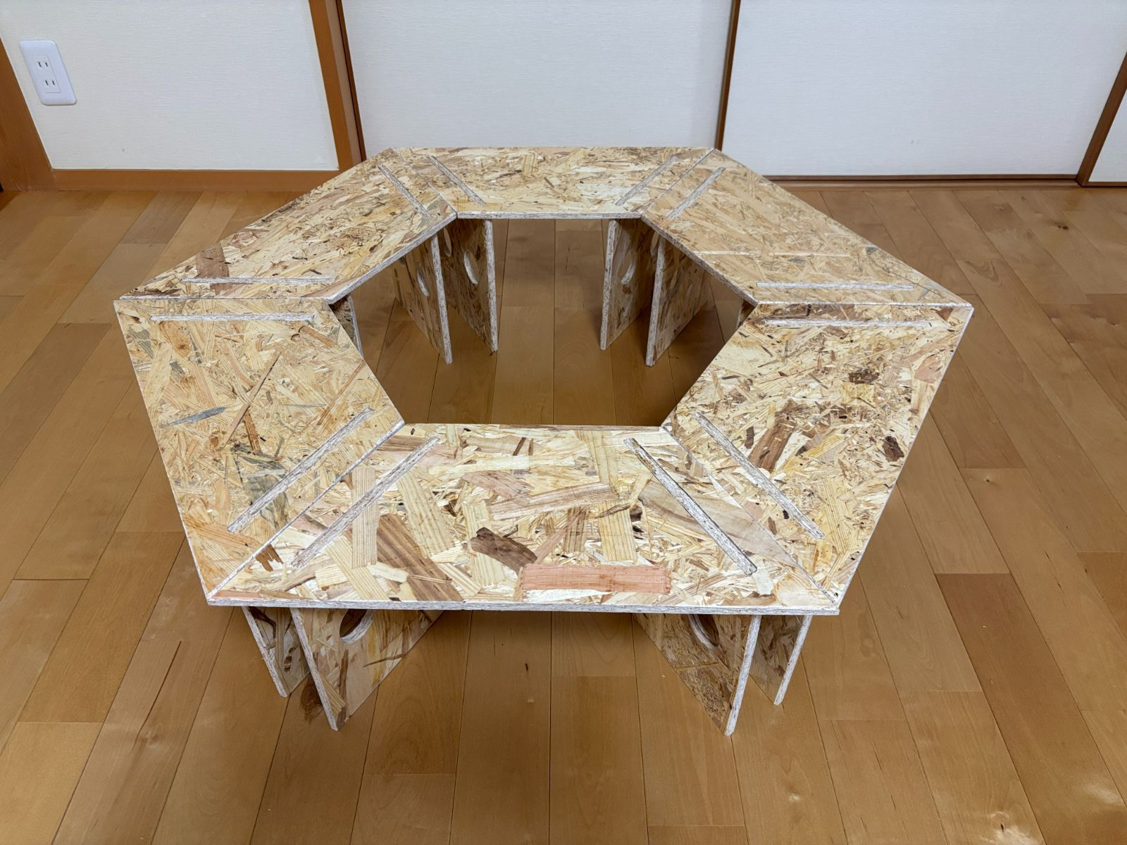 アウトドア 中サイズ ヘキサゴン 8個セット 囲炉裏テーブル OSB アウトドア テーブル ヘキサゴンテーブル 8個セット ヘキサテーブル