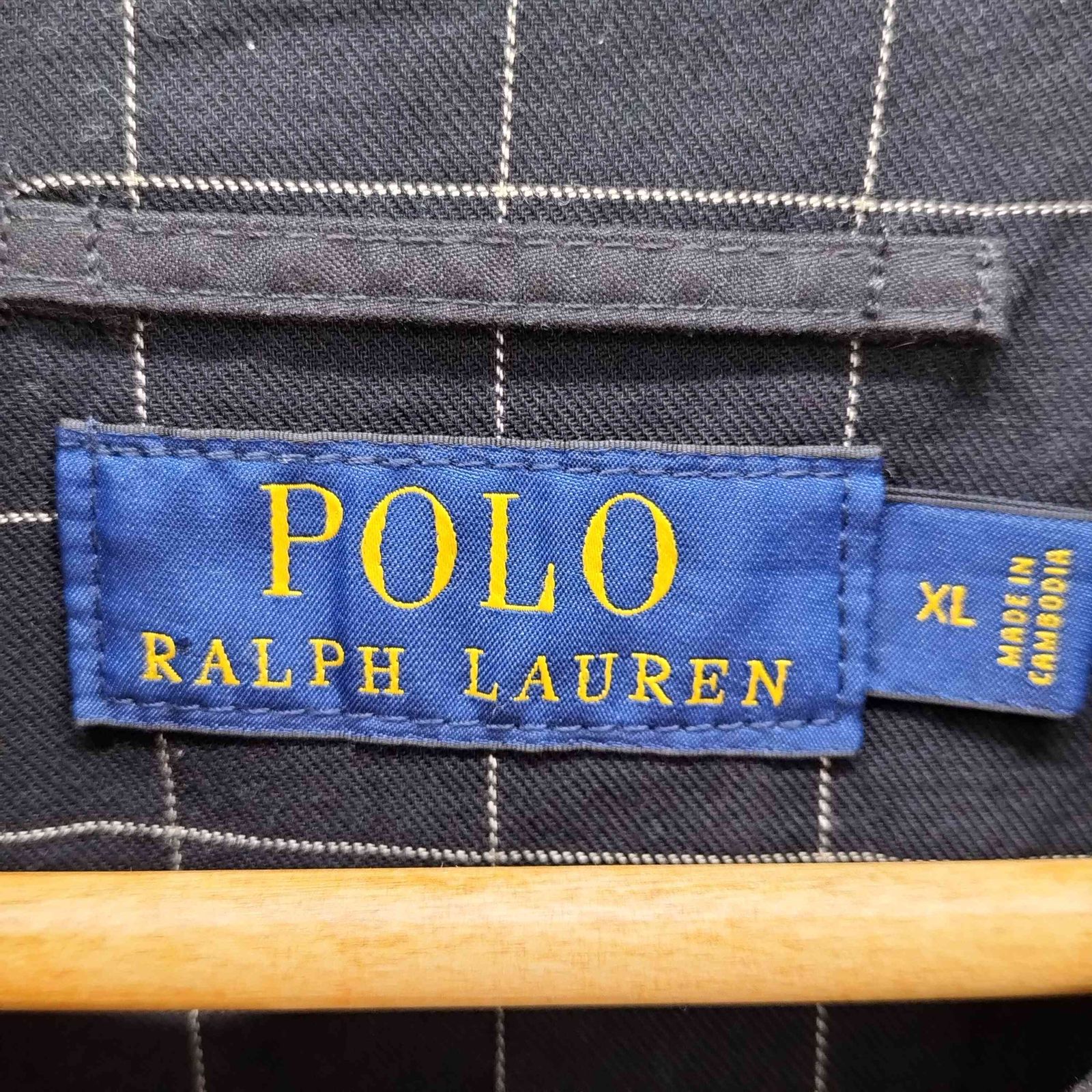 ポロラルフローレン POLO RALPH LAUREN ポニー刺繍 裏地チェック 襟裏