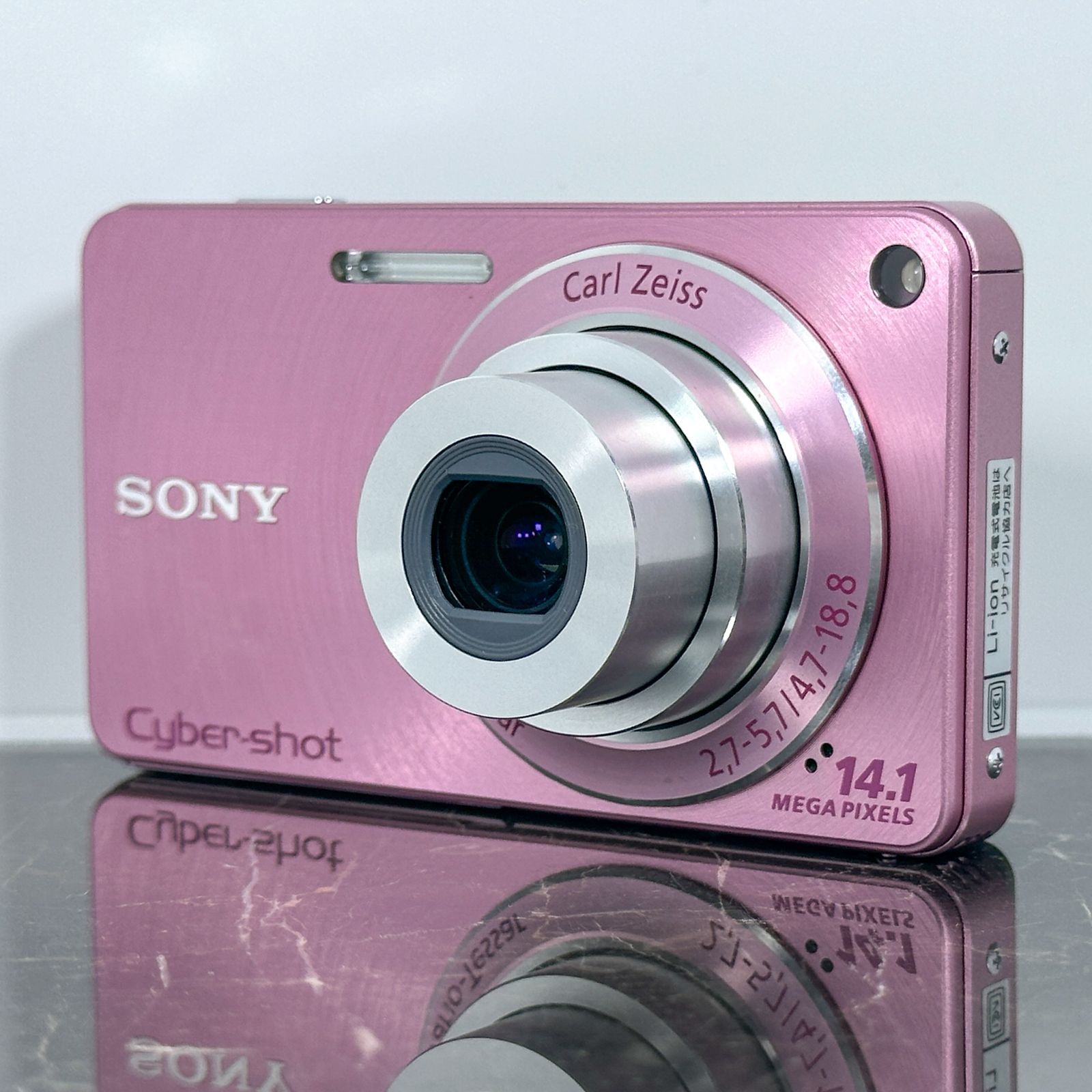 美品】SONY Cyber-shot DSC-W350 ピンク 1410万画素 Carl Zeissレンズ